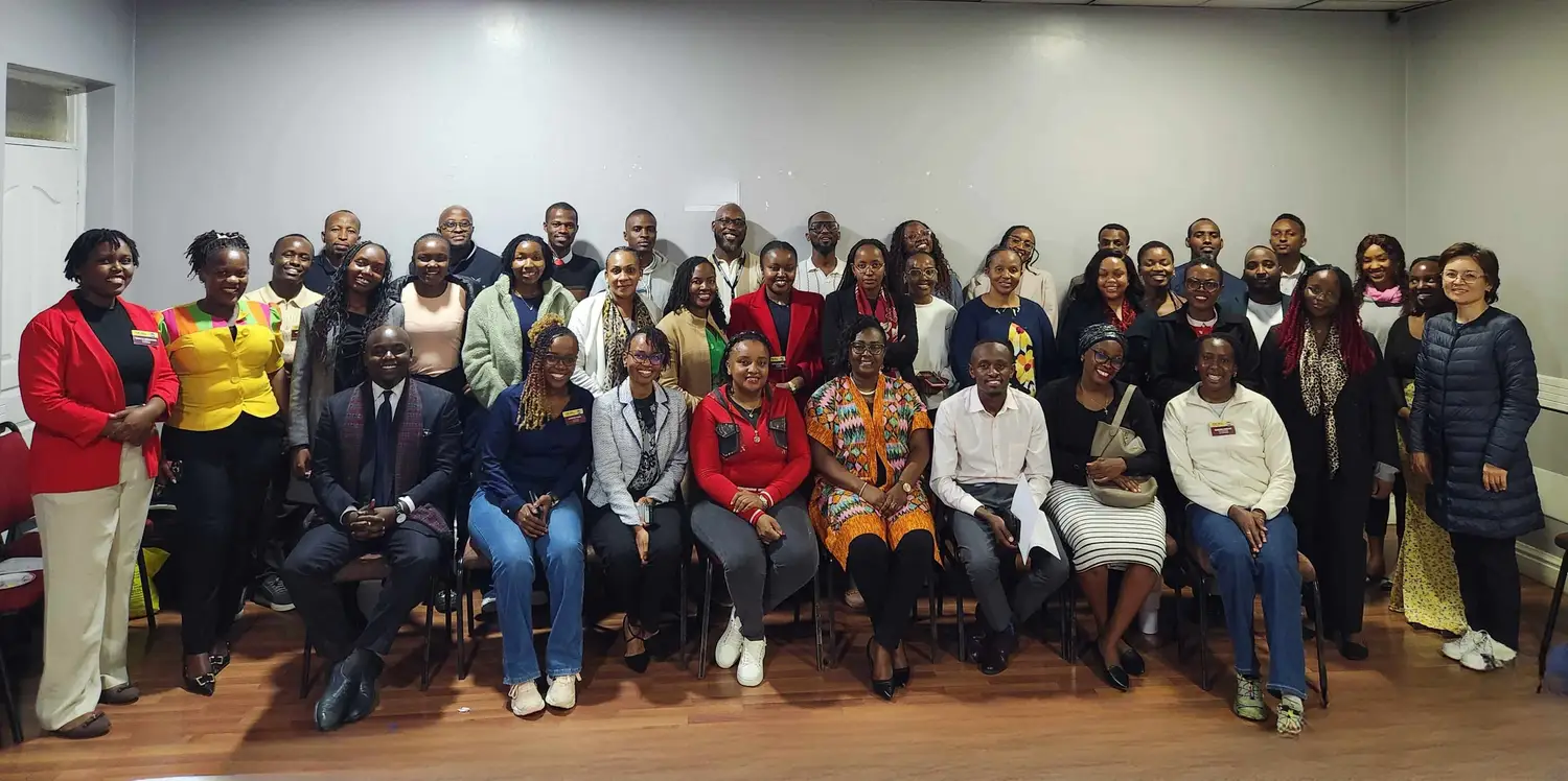 Members of The Hill Toastmasters Club together at a meeting at The Nairobi Club.